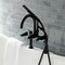 Aqua Vintage AE8100DKL 7-Inch Deck Mount Clawfoot Tub Faucet, Matte Black AE8100DKL - alternate 5